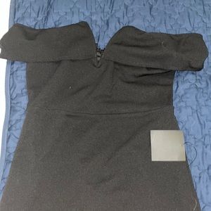 Black wedding guest dress